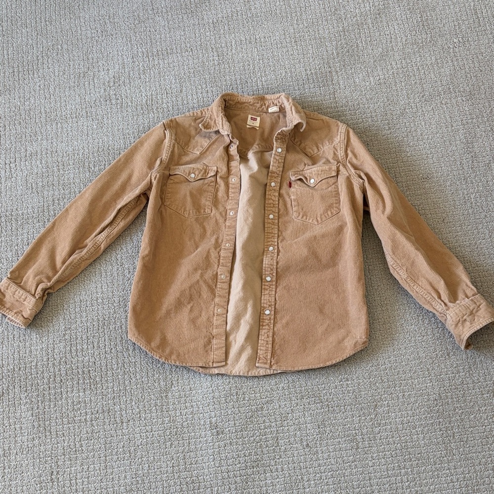 Levis Corduroy Button-Up Pearl Snap Shirt